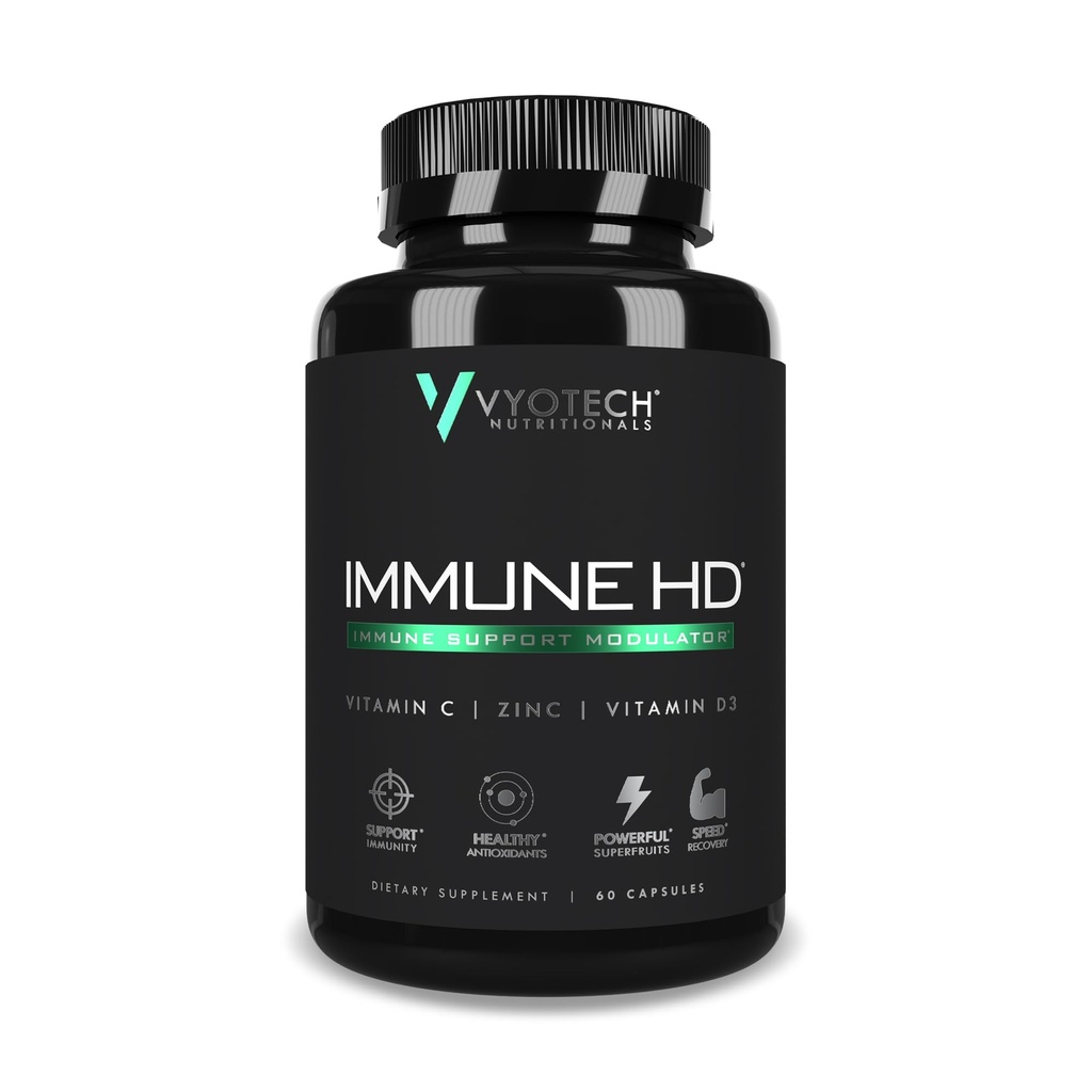 紫外线营养素(Immune HD) 支持补充 | 长老莓, Echinacea, 维生素C, D3, 锌, Turmeric & Superfect Antioxidants | Immune Health & Wellness Formules | 60 Capsules