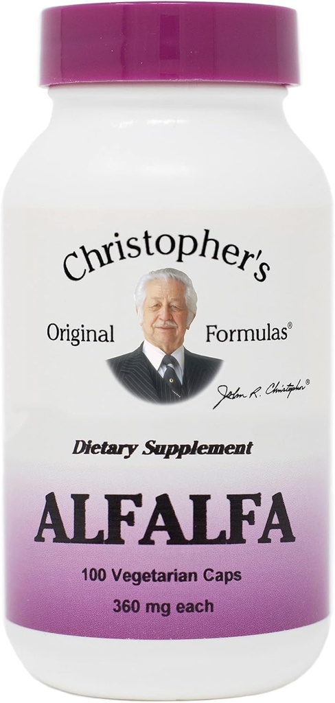克里斯托弗的原始公式 单草药 Alfalfa - 100 vcaps, (Dr)