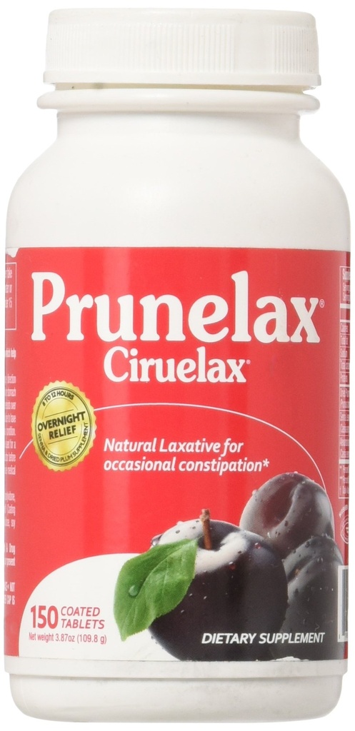 Prunelax Ciruelax Laxative,平板150 ea