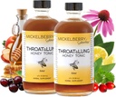 Mickelberry Gardens Throat & Lung Honey Tonic: Wellness Syrup, 天然酸盐救济,成人和儿童免疫支持和咳嗽抑制剂(4 oz, 2 Pack)