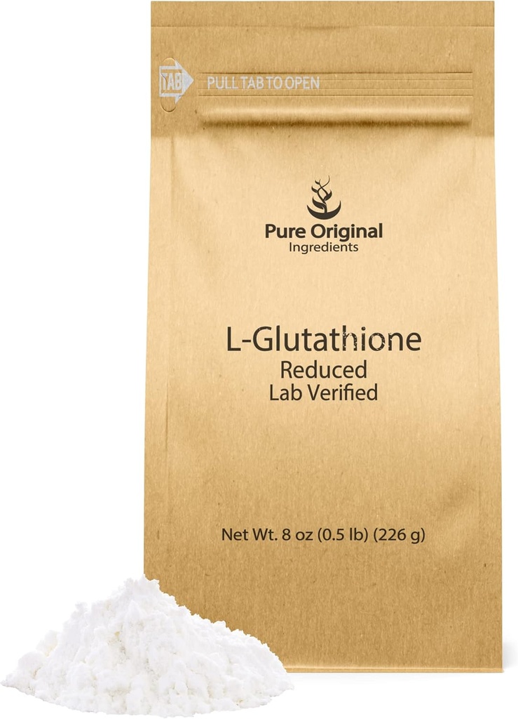 L-Glutathione 粉末(8 oz) 减量、永远纯度、实验室验证补编