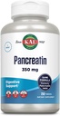 KAL Pancreatin 350mg, Digestive Enzymes for Women and Men, Pancreatic Enzymes for Digestive Health Support, Gluten Free, Non-GMO, Rapid Disintegration, 60-Day Guarantee, 250 Servings, 250 Tablets