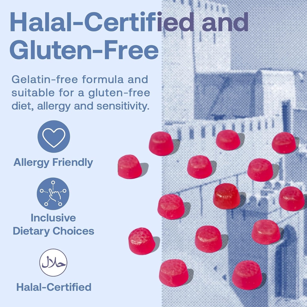 786 生物素刺激维生素 - Halal Gummy Vitamins for hair, Skin & Nails - Vegan, Gluten - Free, 10,000 mcg per service [最高概率]