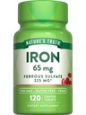 自然真理铁的补编 | 65mg | 120平板电脑 | 325mg Ferrous Sulfate | Non-GMO & Gluten Free Pills