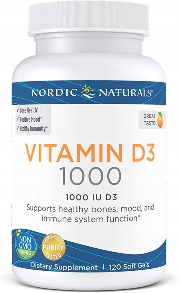 北欧自然,维生素D3 1000 IU,120 Counter