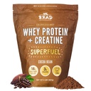 B.rad超级燃料 - 草药Whey蛋白与Creatine QQ Farm-Fresh,易向Digest,清洁成份QX2 英镑~100%美国源QQCocoa Bean(巧克力)
