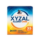 Xyzal 24小时过敏救药,原处方药强抗己胺,Levocetirizine 二氢氯化物药片,5毫克,35