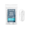 纯Caps USA - 空的 Gelatin Capsules 大小 1| 1000 加入 Pills| Clear| 非GMO 认证 | SLS, Gluten, 防腐自由