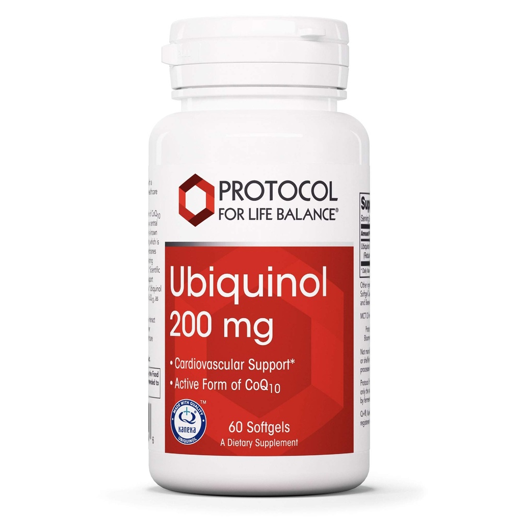 生活平衡协议 Ubiquinol 200mg - 生物可用 CoQ10 软胶 - 心脏健康支持 - 氧化性应激素Quencher - 豆类免费和乳制品免费 - 60 软胶