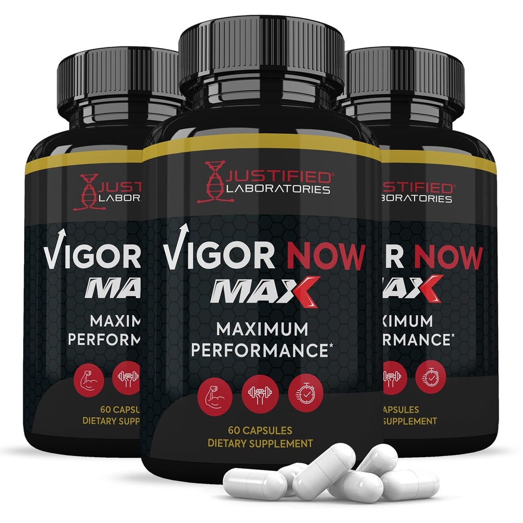 合理实验室(3 Pack Vigor Now Max 1600MG 高级男子健康公式 180 Capsules)