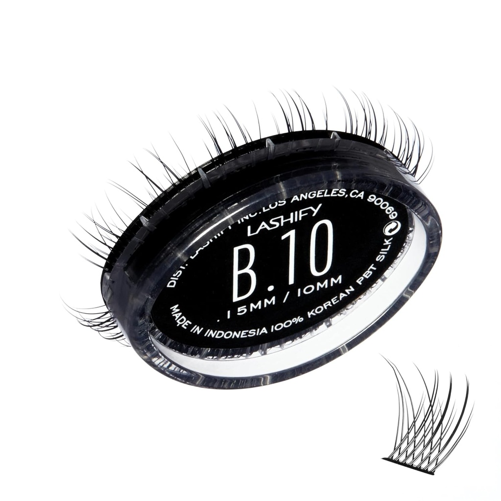 Lashify Bold 10mm Gossamer DIY 眼片扩展重填,黑色,易用假眼片进行自然外观