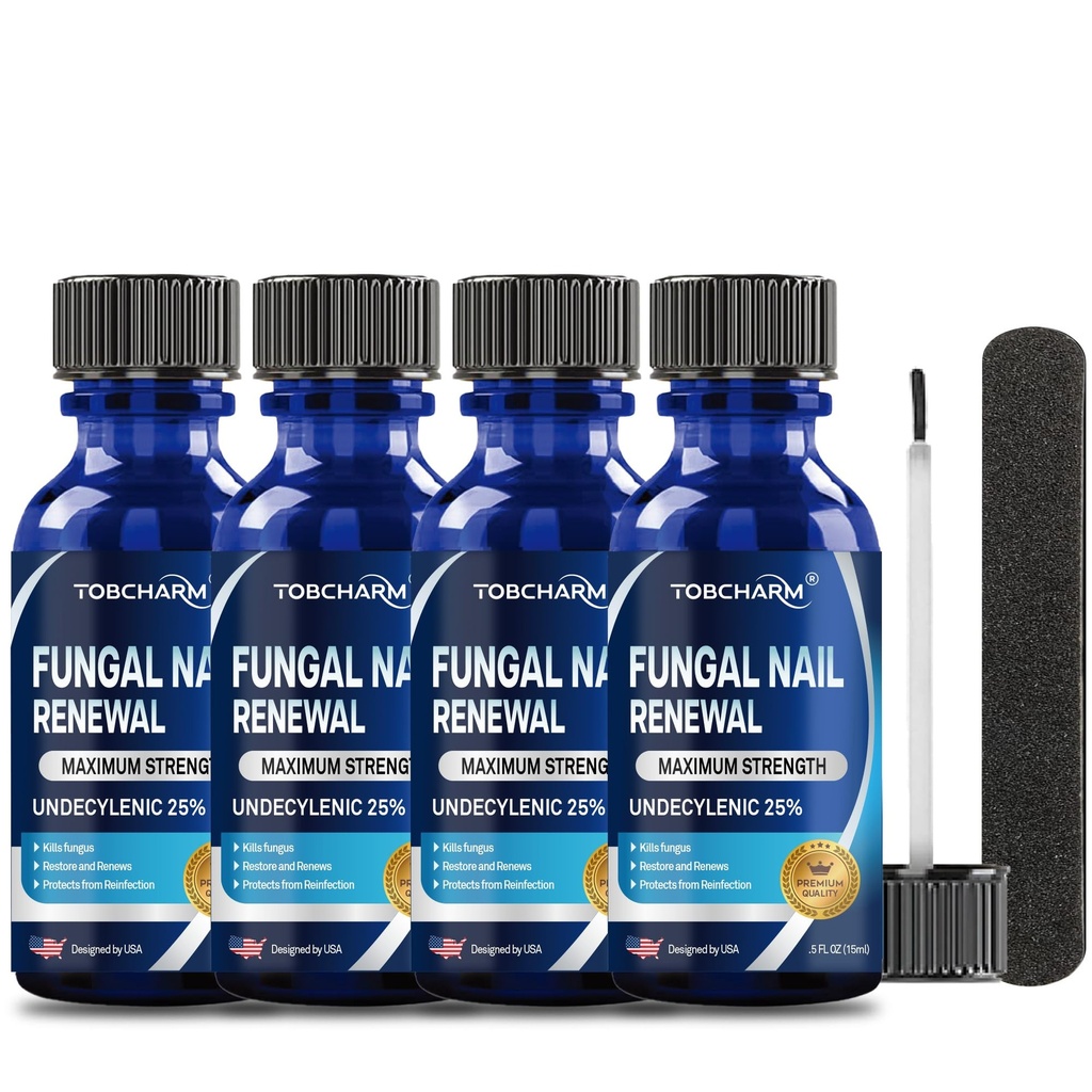 4Pcs Toenail Fungus治疗,25%无底酸,Nail Fungus治疗 Toenail, Toe Nail Fungus治疗(2 FL OZ)