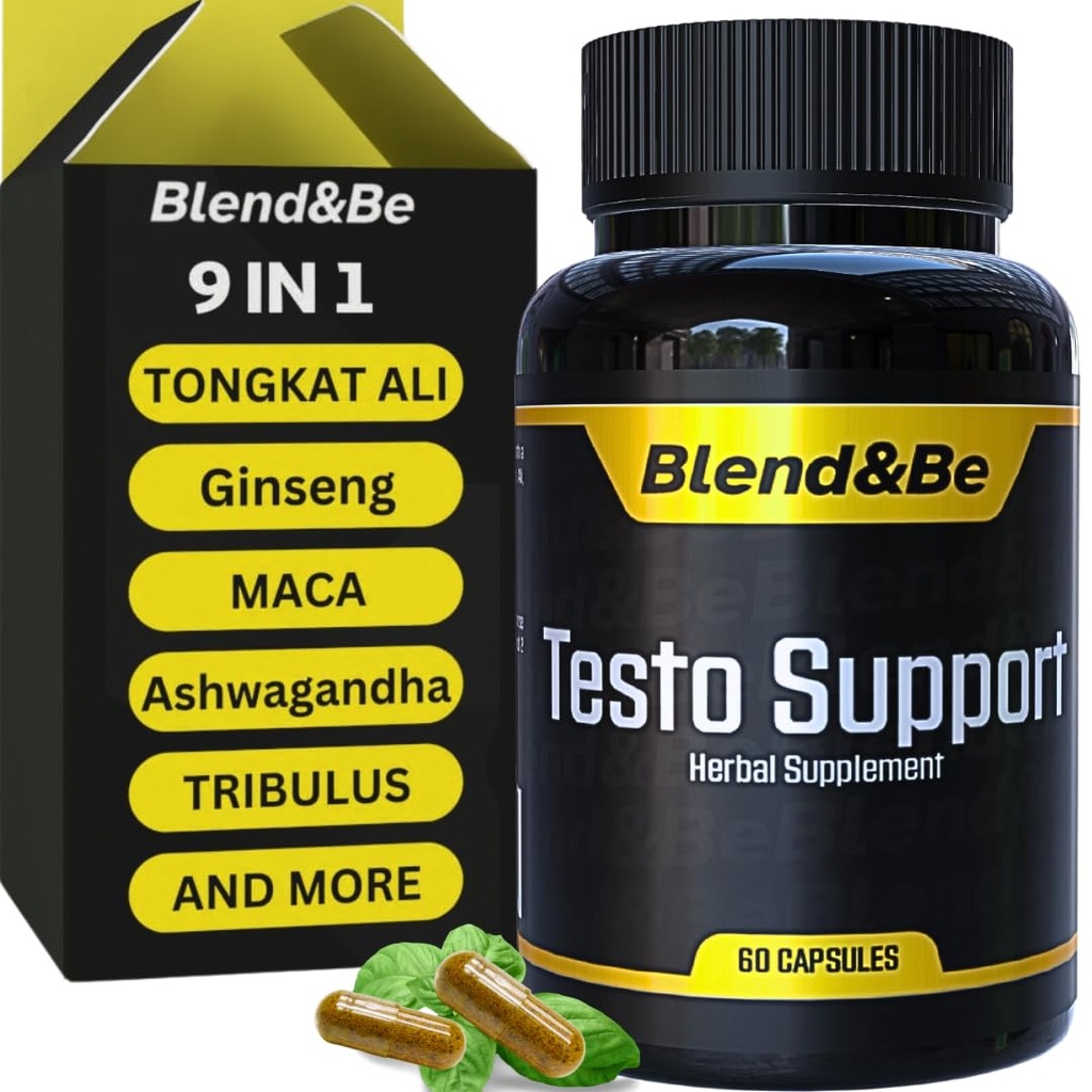 Blend & Be Testo 支持 QQ全封闭草药饮食补充 QQ Tongkat Ali, Fenugreek, Ginseng, Maca, Ashwagandha, Spiruina Tribulus, Black Seed and Cinnamon.+ • 免费电子书                                        