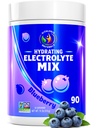 蓝莓水解粉 – 零糖电解质 饮料 Mix → 90 服务 Keto, Vegan, Gluten-Free → 天然电解质 用于肌肉恢复,能源, Cramp Relief → 用于女性,奔跑者