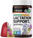 BIO KRAUTER 哺乳支持Gummys - 60 Chews - 自然哺乳补充 - Goats Rue, Fenugreek, Milk Tedle 提取 - Vegan 母乳喂养补充