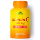 ALFA VITAMINS 维生素C, 玫瑰 HIPS, 每服1 000毫克维生素C - 抗氧化剂和免疫支持 + 支持健康皮肤和联合体 - 非转基因生物, Vegan, Gluten Free, 奶制品自由 - 100 平板电脑