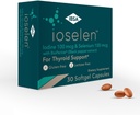 Ioselen - 甲状腺支持补充剂 – 100 mcg Selenium, 100 mcg 碘, 5 mg BioPerine - 30 Soft-Gel Caps for 增加生物利用率和吸收 - Gluten - 无糖,无糖,非GMO