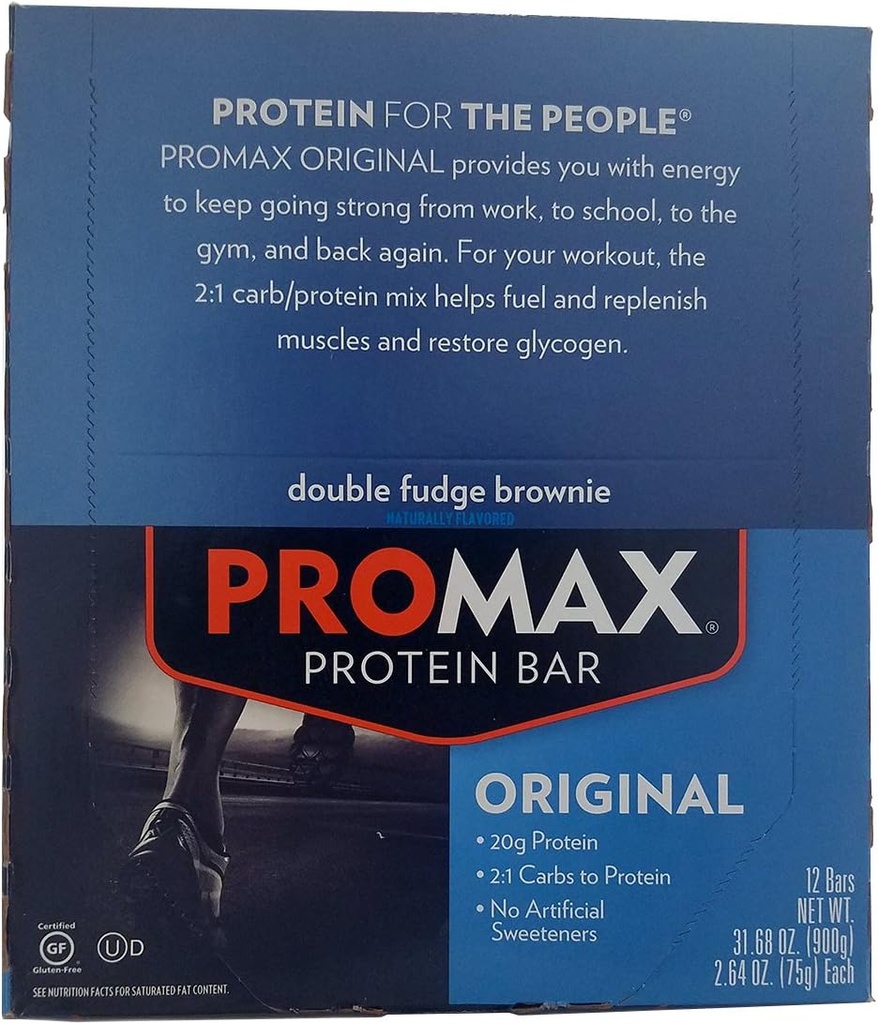 Promax 蛋白质酒吧双福吉 Brownie - 12 - 2.64 oz(75 g)条 [31.68 oz(900 g)]