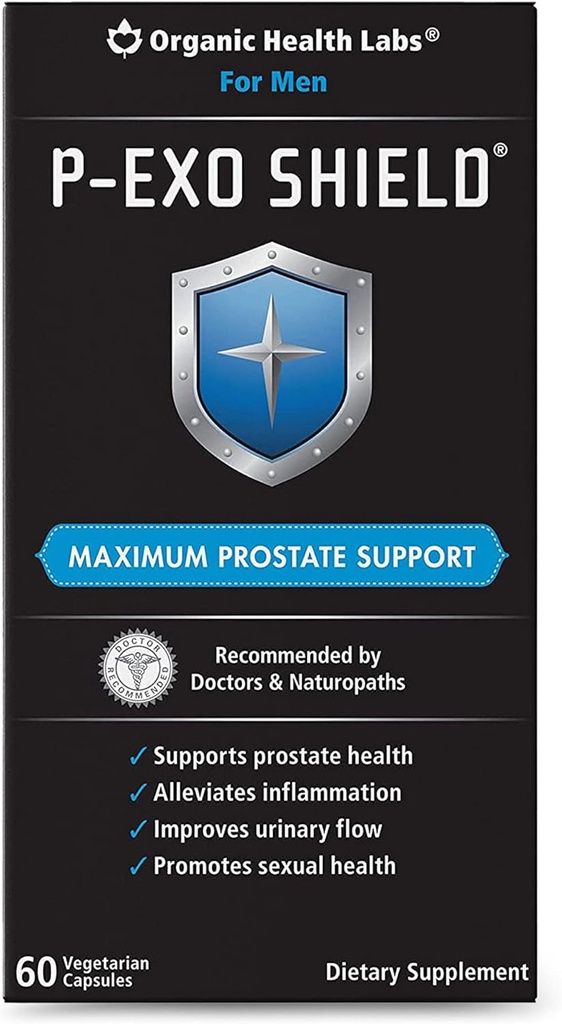 有机健康实验室 P-ExoShield 与Saw Palmetto的完整前列腺支持,60个Veggie Capsules