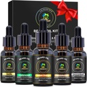 XIKEZAN 5 Pack Beard Oil Set w/ Sandalwood, 橙色, 香草, 柴达伍德, 用于照顾熊的无花果, 摩擦, 柔软, 男子的生日礼物 Him Dad Christmas Gifts Stocking Stuffers