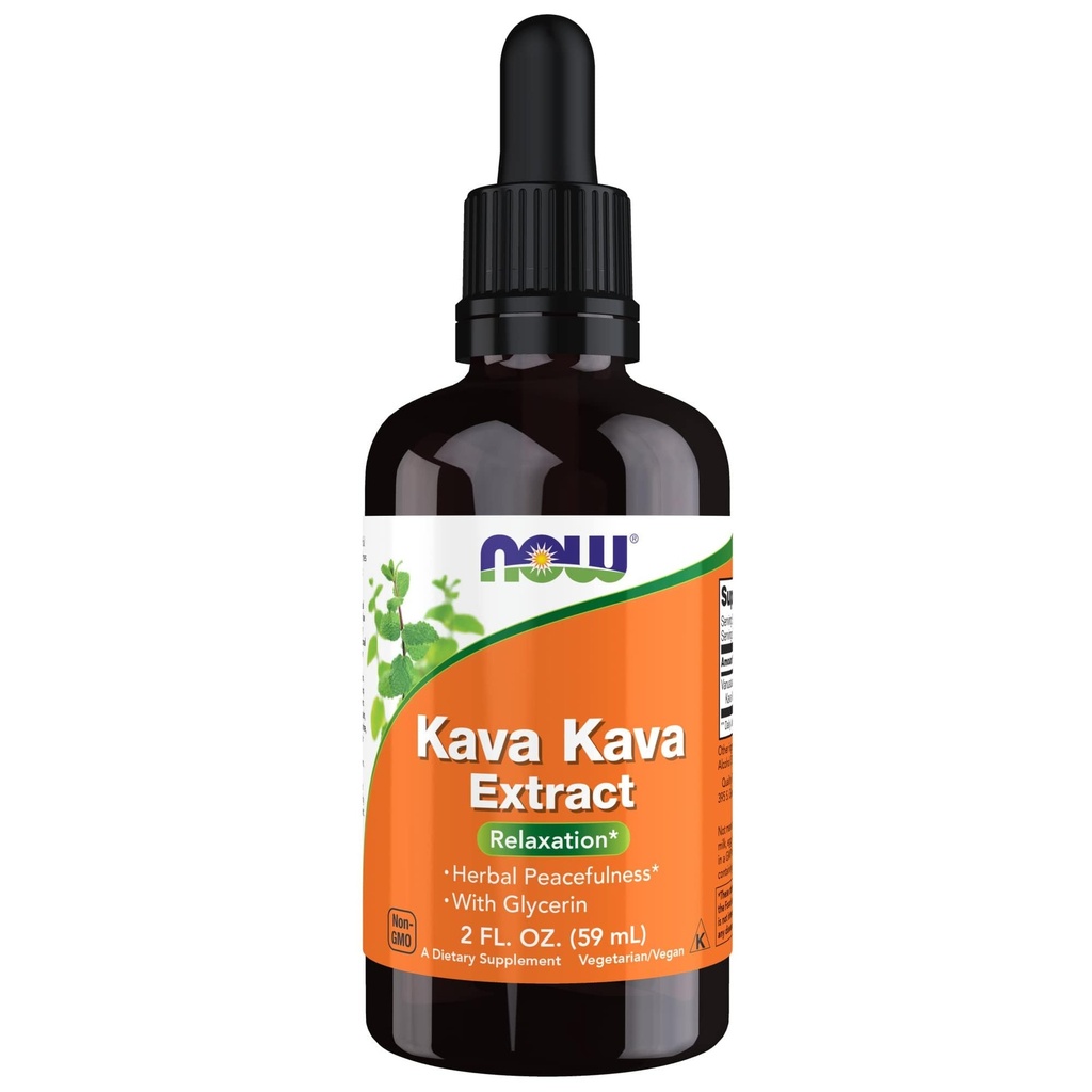 Now Foods Supplements, Kava Kava 液体提取剂加甘油, Dropper Including, Relaxation *, 2-Ounce