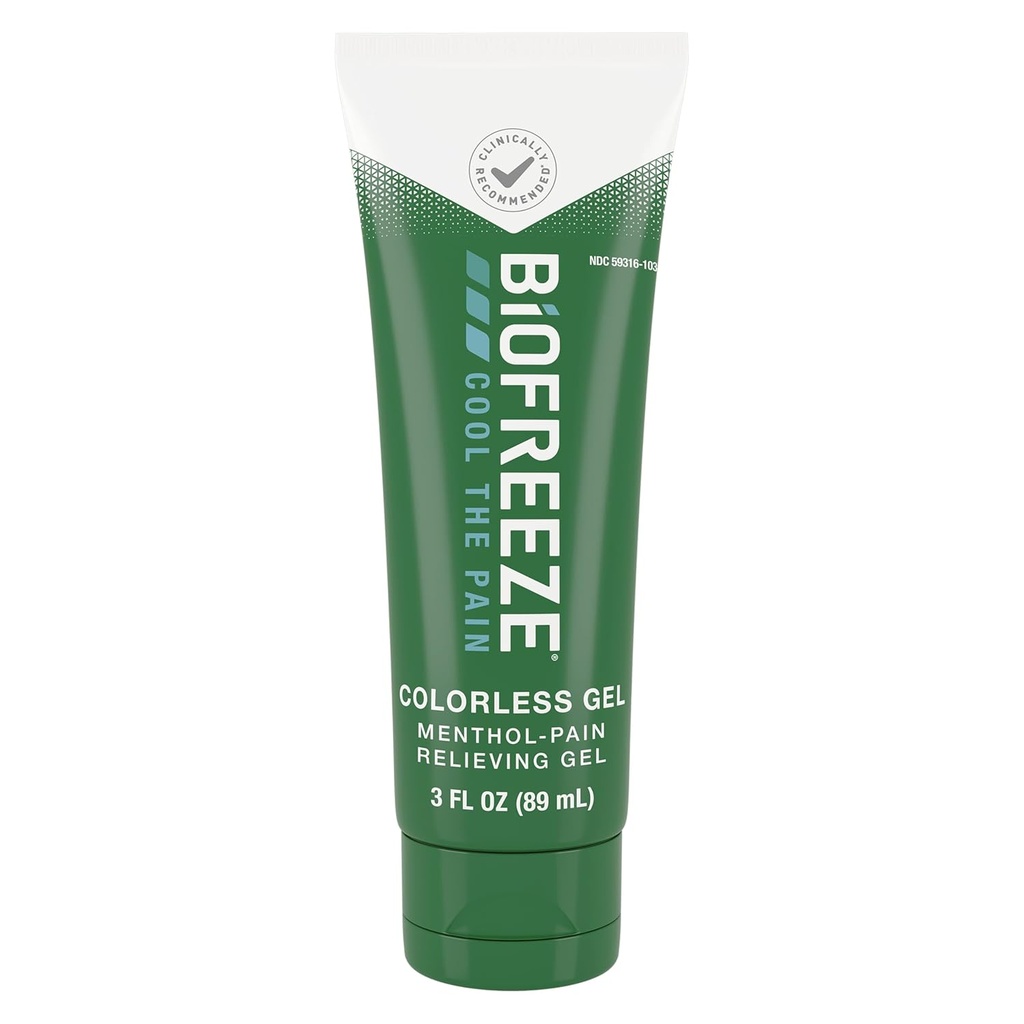 Biofreeze Menthol 疼痛解脱 Gel 无色Gel 3 FL OZ Tube 与酸性肌肉,关节炎,简单的背痛,以及联合疼痛(包装 May Vary)关联的疼痛解脱