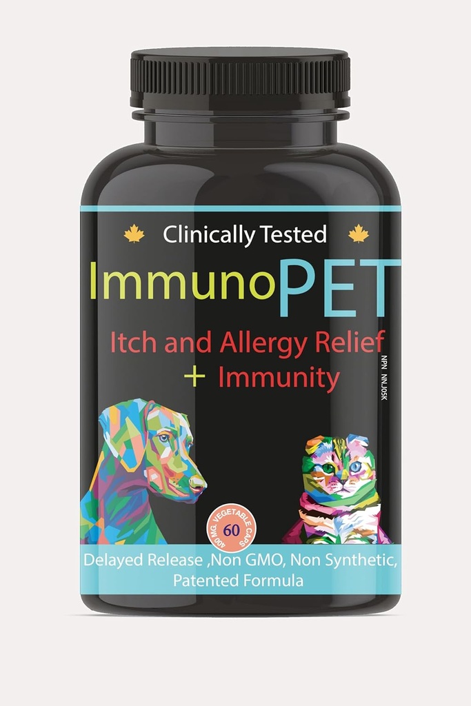 狗和猫的瘦皮救济 - 热点救济 - 宠物过敏支助 - 猫和狗的瘦皮和大衣补充 - 宠物豁免支助 - 60章
