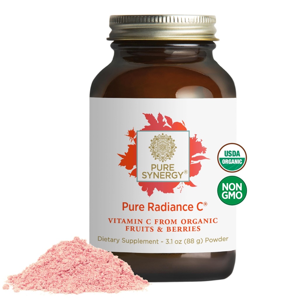 纯协同纯辐射C 有机维生素C 肉粉 100% 天然,全食,非GMO 配有机卡穆卡穆| 用于Immune和Collagen支持(3.1 oz 粉)