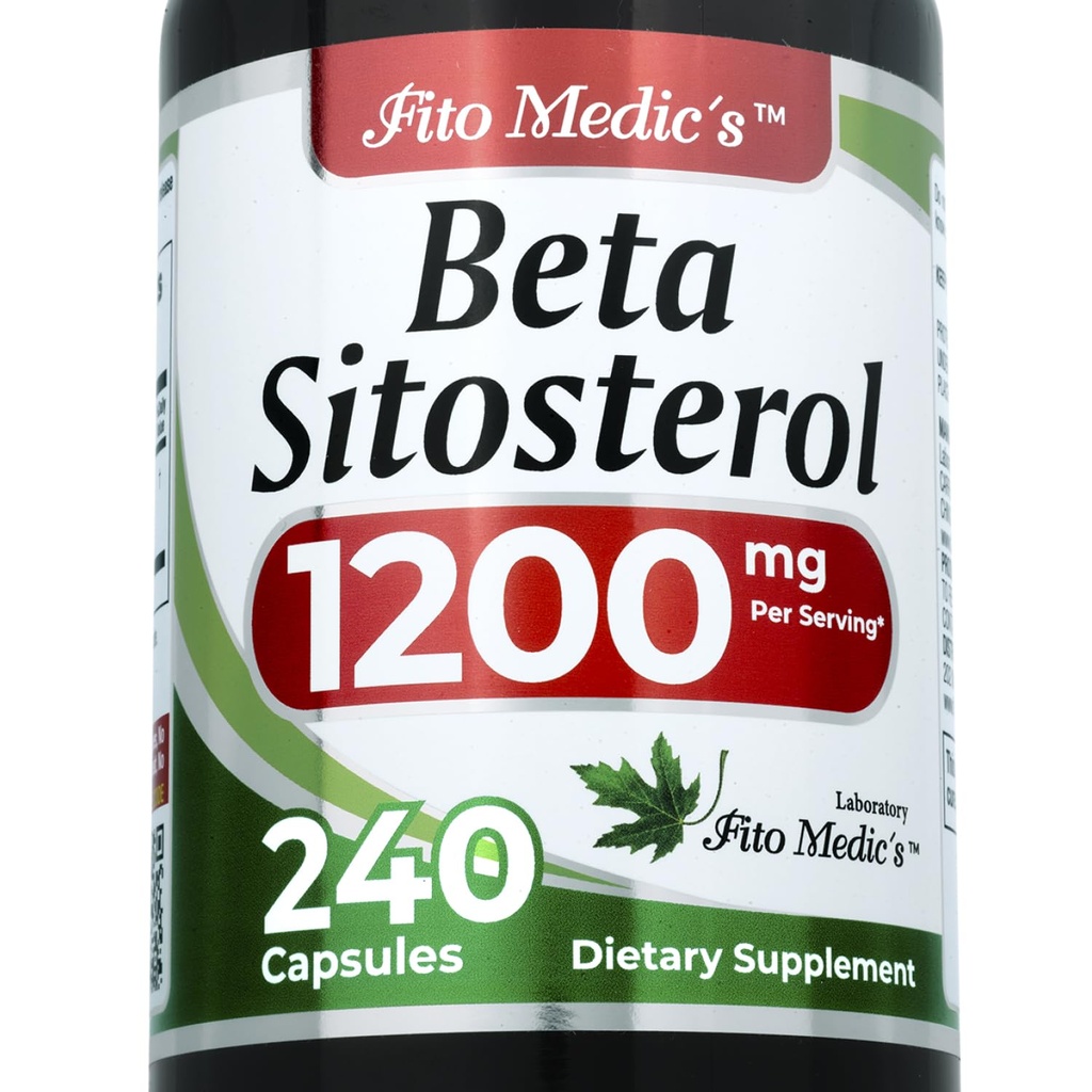 实验室 β sitosterol → 植物 sterols → 240 Capsules → 1200 mg → β sitosterol 补充 → 超高吸收.