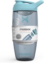 Promix 追逐蛋白质摇摆瓶(24 oz) – 寂静无声的无篮混音器,Leak-Proof Lid,BPA/BPS & Phthate-Free ECOZEN – 蛋白质摇摆,前和后工作滑动的易清摇摆杯