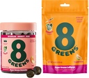 8 Greens Daily Greens Gummys and Lollipops, Energy & Immune Support, Gluten - Free, Vegan, 非 GMO, 无人工颜色 & Flavors