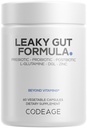 编码 Leaky Gut 补充剂,L-Glutamine,N-乙酰氯胺,Probiotic,Butyric酸,Polyphenols,Quercetin,DGL,Marshmallow Root,Berberine,BioPerine,Cinnamon,Vegan,N-GMO,60 Capsules