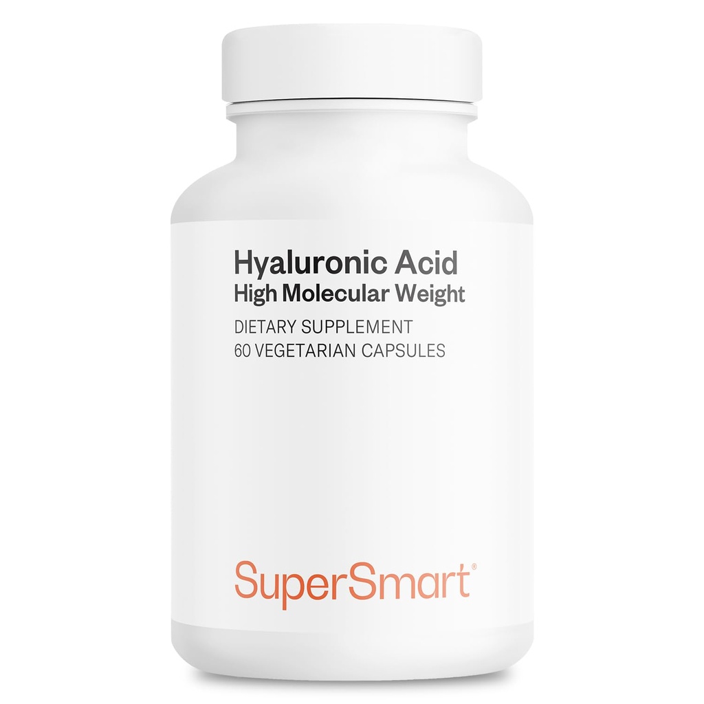 超智能Hyaluronic酸每天补充300mg(Hyaluronate钠) - 高分子重量 120万道尔顿 → 非GMO & Gluten Free - 60 蔬菜卡普尔