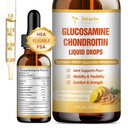 Glucosamine Chondroitin MSM液滴 FSA-HSA - 流动性、灵活性和骨头Condroitin硫酸盐联合支助补编 Turmeric、Quercetin、Bromelain、MSM Oil 2 FL.OZ
