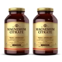 Solgar Magnesium Citrate - 120片,包2 - 支持Nerve & Muscle 函数 - 高吸附性 - 非GMO, Vegan, Gluten Free, Kosher - 120 总服务