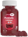 Maxi Health Yum, Probiotic Gummys 配有 5 亿 CFUs 消化性健康 Probiotics, Kosher 认证 自然莓 Flavor Gut Health Chewable Gummys for Men & Women, 60 Gummys