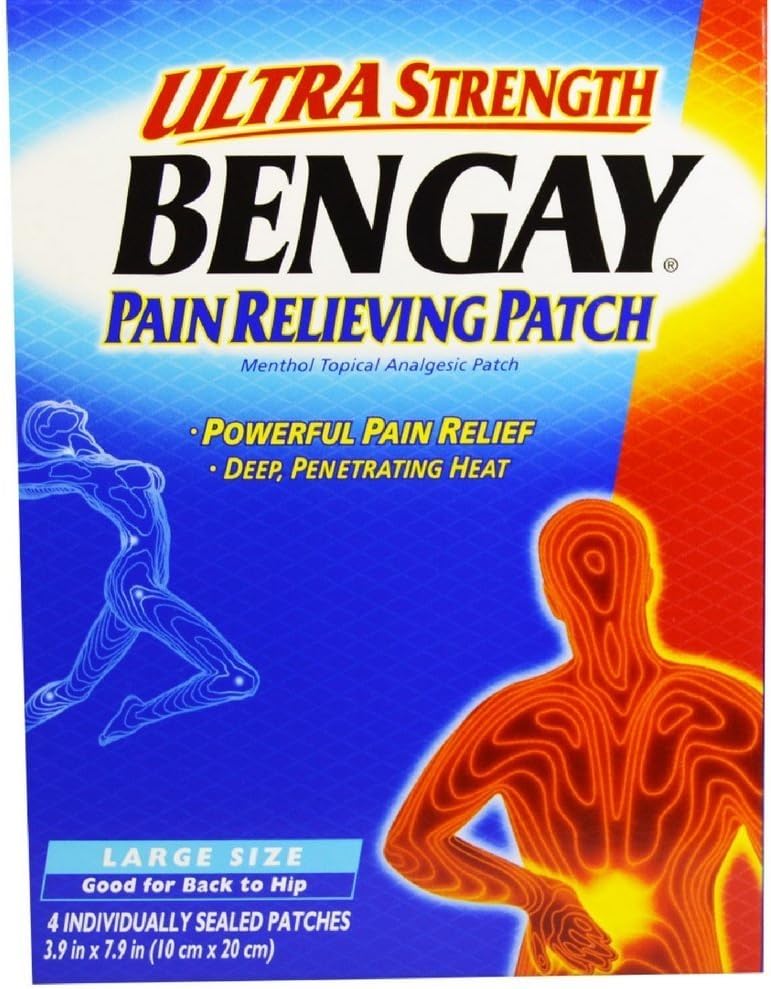 BENGAY 超强疼痛 解脱 4 个大尺寸的补丁(包4)