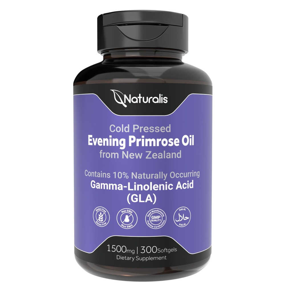 Naturalis Evening Primrose Oil (Cold Primrose) 100%天然产自新西兰 | Non-GMO, Soy & Gluten Free, Zero filler | 300 迷你软胶