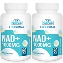 Liposomal NAD+ Supplement 1000 mg → 最高 NAD Pontcy → 最大吸收 → 纯 NAD Supplement → 能源和DNA修复,老化防御,大脑功能 → 120软胶