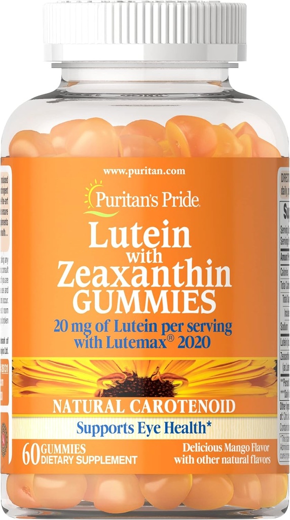 清教徒的荣耀卢泰因与Zeaxanthin Gummys, 60 伯爵