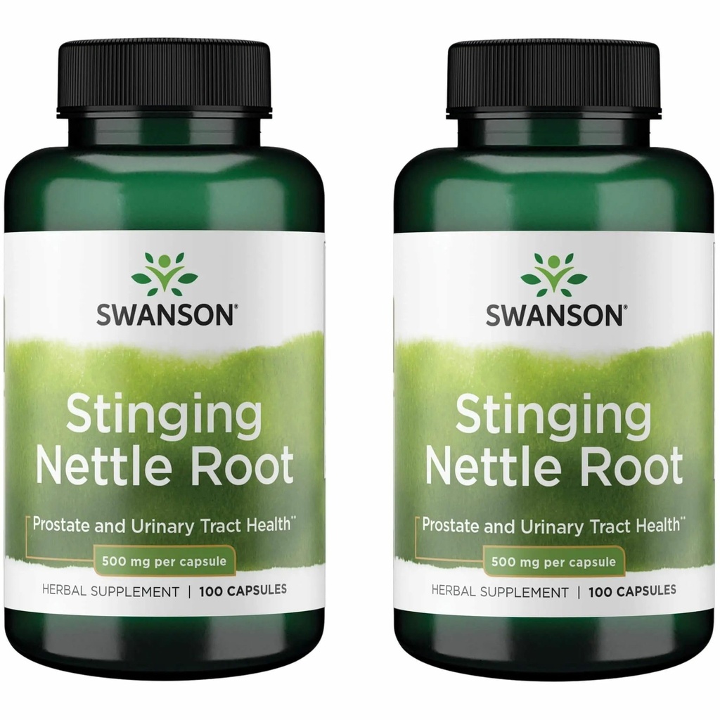 Swanson Stinging Nettle Root (Urtica Dioica) - 草药补充剂 - (100卡普勒斯,500毫克)(2包)