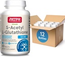 Jarrow Formules S-乙酰L-Glutathione 片剂 - 100 mg - 60 counter - 饮食补充 - L-Glutathione的稳定形式 - 抗氧化剂支持和解毒 - 非GMO - Gluten Free, pack of 12