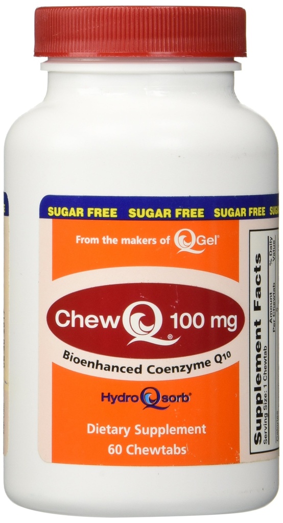 100mg ChewQ Chewable CoQ10(60 Counter) * 利用先进技术交付八百倍比标准 CoQ10更大的吸收量 * Purest CoQ10 市场上的补编 * 蔬菜友好 * Gluten Free