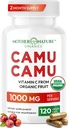 有机维生素C来自Camu Camu Capsules 1 000mg,用天然VIT C包装,原始抗氧化剂 -- -- 免疫辅助剂和皮肤抗衰老 -- -- 粉末有机物、维冈、非GMO(120个计数)
