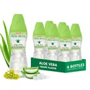 Aloe vera 果汁(葡萄味),大块纯阿卢纸浆(6包) 以植物为原料的汁液对水利作用很大,含有大豆浆. 对成年人和孩子来说是健康的