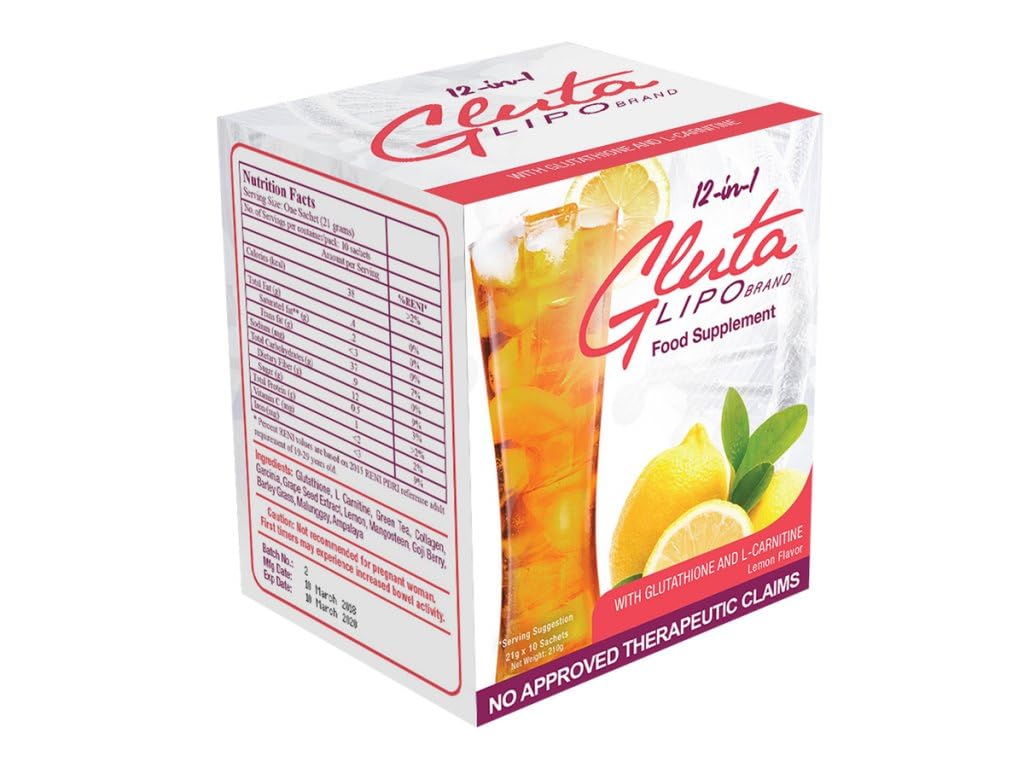 GlutaLipo 12-IN-1 莱蒙FLAVOR, 10 Sachets
