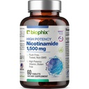 biophix B-3 Nicotinamide 1500 mg 60 Tablets Maximum Strength - Nicotinic Amide Niacin Natural Flush-Free Vitamin Formula - Supports Skin Cell Health