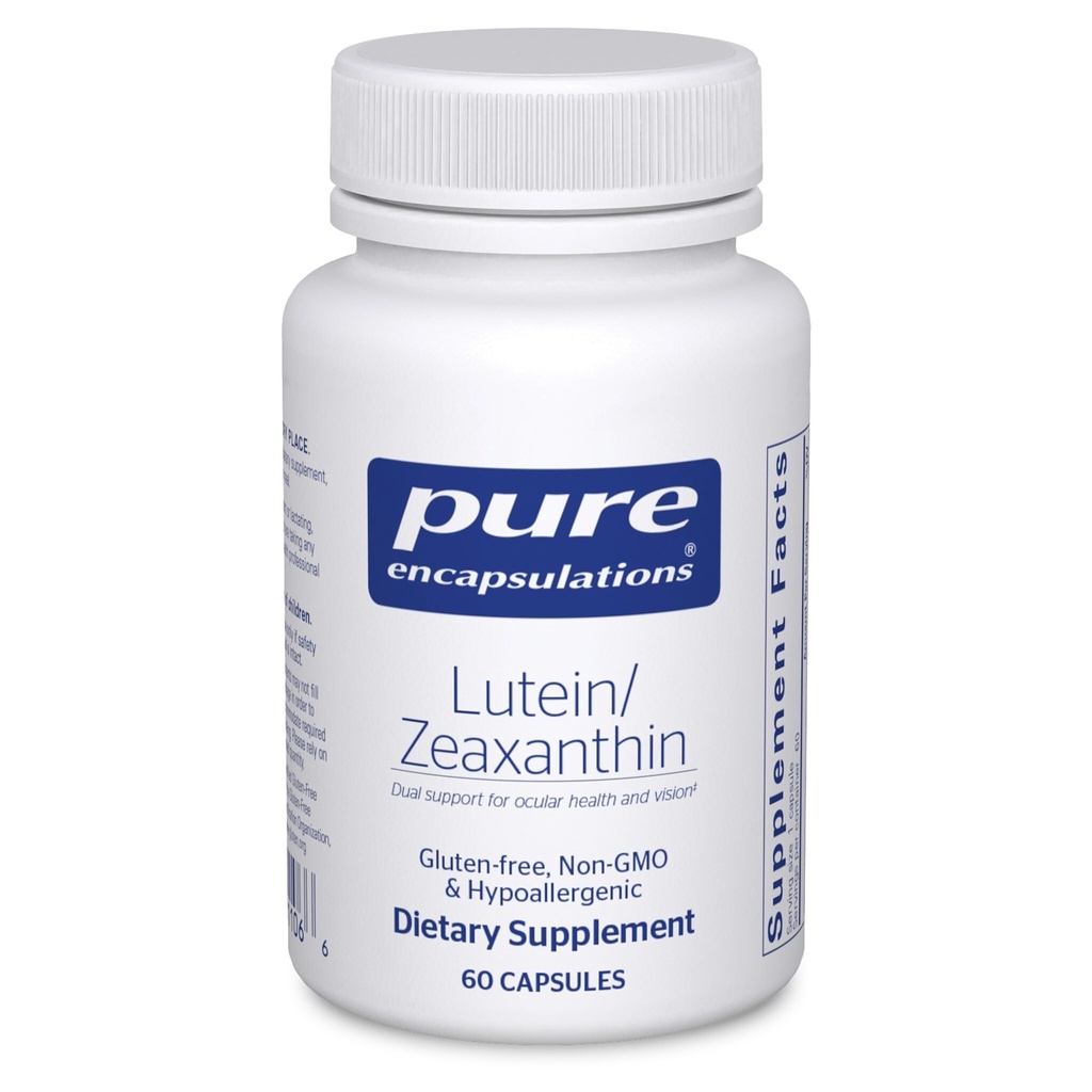 纯封装Lutein & Zeaxanthin - 支持总体视野* - 维护Macular Pigment & Eye健康* - 抗氧化剂支持 * - Vegan-Friendly & Non-GMO - 60 Capsules
