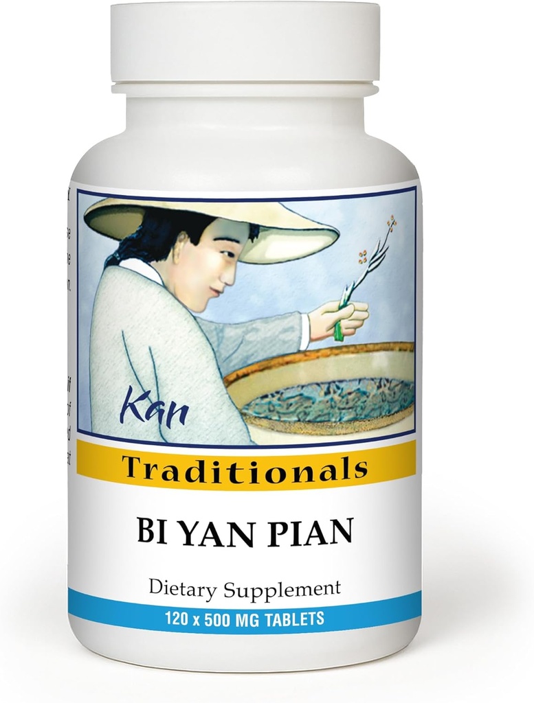Kan Herb Company Bi Yan Pian – 中国传统西努斯健康草药配方,支持清鼻道,易感季节性不适,草药补充品,120片