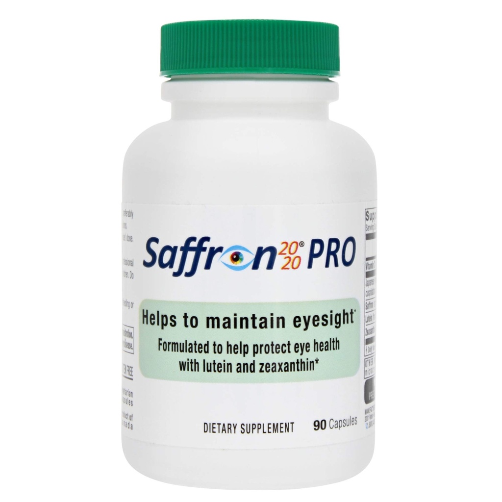 Saffron 2020-PRO 配有 Saffron, Resveratrol, Zeaxanthin 和 Lutein- 90 蔬菜卡普尔斯的补编